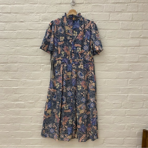 Julia Jordan || Mock Neck Floral + Paisley Dress Blue Pink 12 NWT - Picture 4 of 10